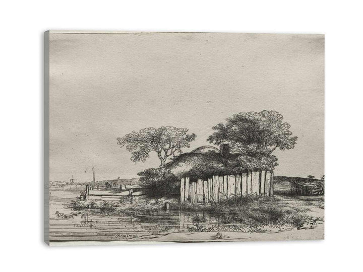 Cottage With A White Paling Painting