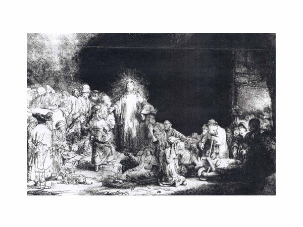 The Little Children Being Brought to Jesus, The 100 Guilder Print 1647-49
 Painting