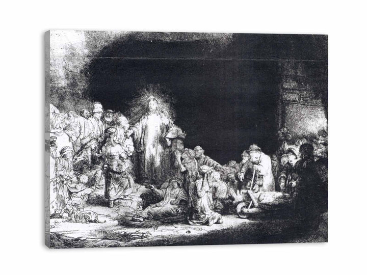 The Little Children Being Brought to Jesus, The 100 Guilder Print 1647-49
 Painting