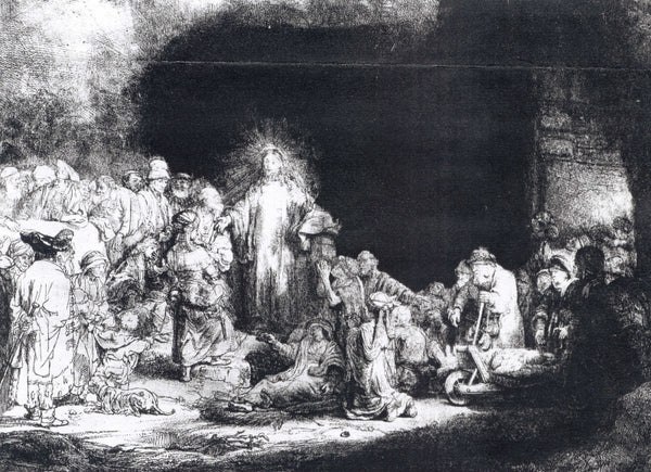 The Little Children Being Brought to Jesus, The 100 Guilder Print 1647-49 