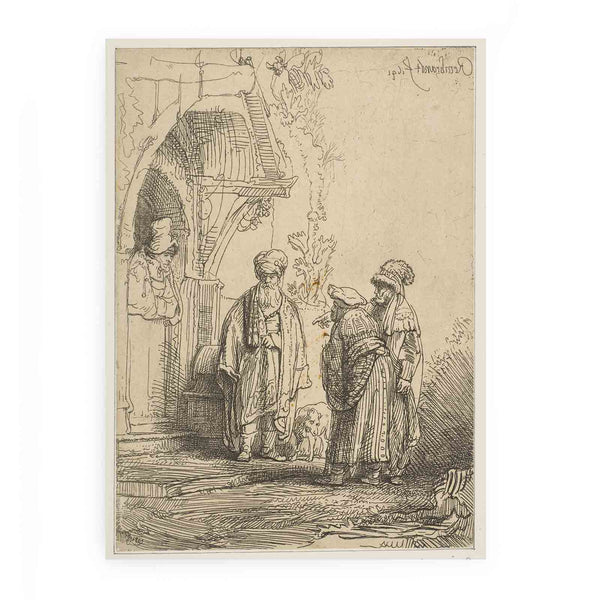 Three Oriental Figures (Jacob And Laban) Painting
