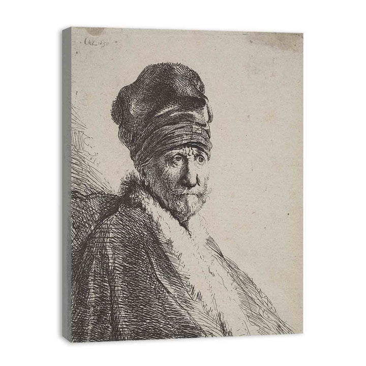 Bust of a Man wearing a High Cap (The Artists Father )
 Painting