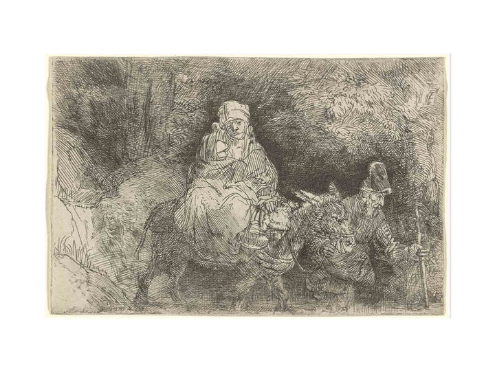 The Flight into Egypt Crossing a Brook Painting