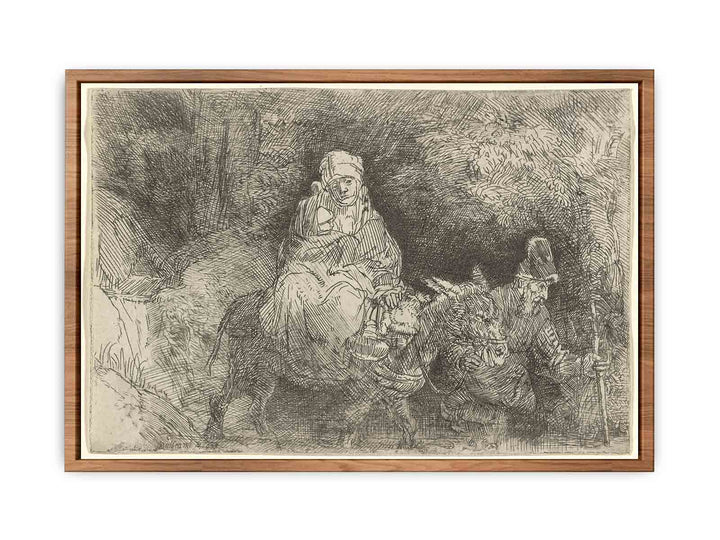 The Flight into Egypt Crossing a Brook Painting