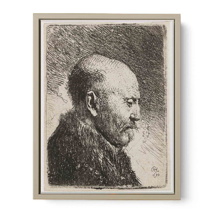 Bald-headed man in Profile Right; The Artist's Father Painting