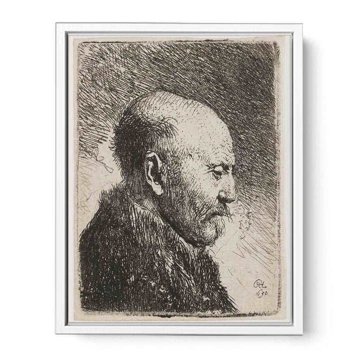 Bald-headed man in Profile Right; The Artist's Father Painting