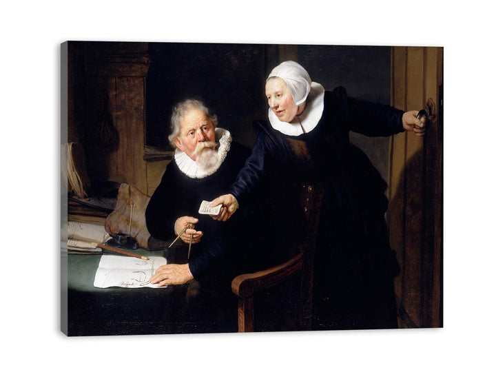 Jan Rijcksen and his Wife, Griet Jans ('The Shipbuilder and his Wife')
 Painting