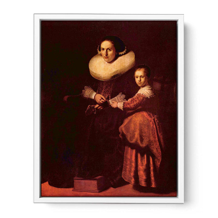 Portrait of Susanna and her daughter Eva Pellicone Painting