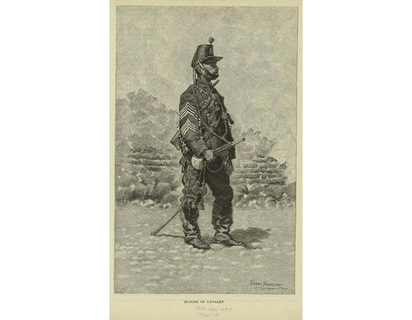 A bugler of cavalry in the Mexican Army 