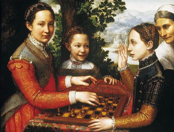 Portrait of the Artist's Sisters Playing Chess 1555 