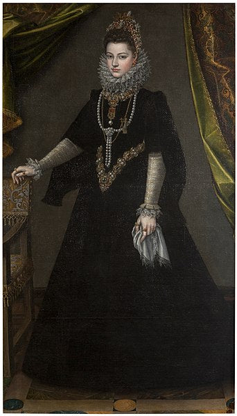 Infanta Isabella Clara Eugenia (1566-1633), daughter of King Philip II of Spain (1556-98) and Isabella of Valois (1545-68) 