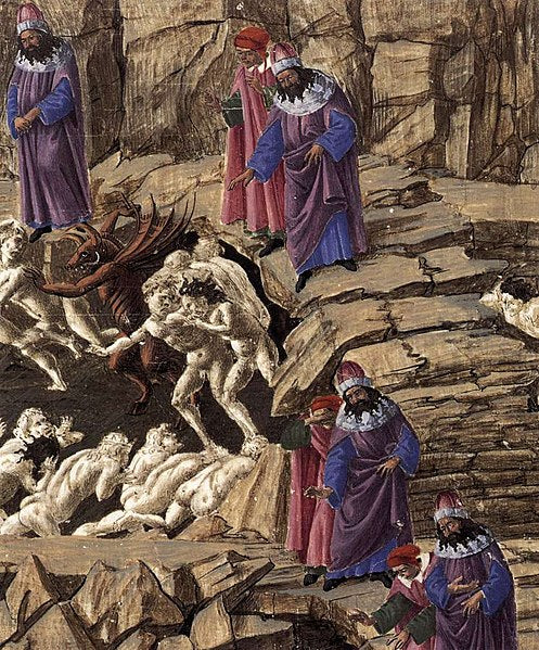 Inferno, Canto XVIII (detail) 1480s 