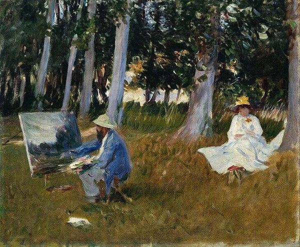 Claude Monet Painting by the Edge of a Wood Painting by John Singer Sargent