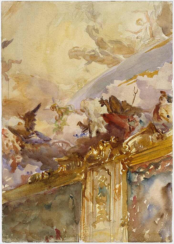Tiepolo Ceiling, Milan Painting by John Singer Sargent
