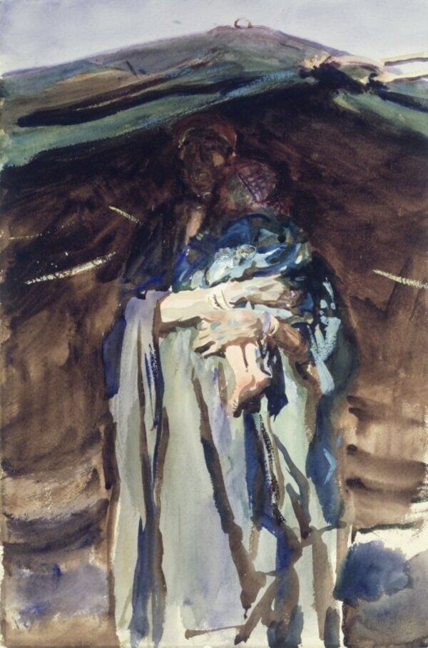 Bedouin Mother Painting by John Singer Sargent