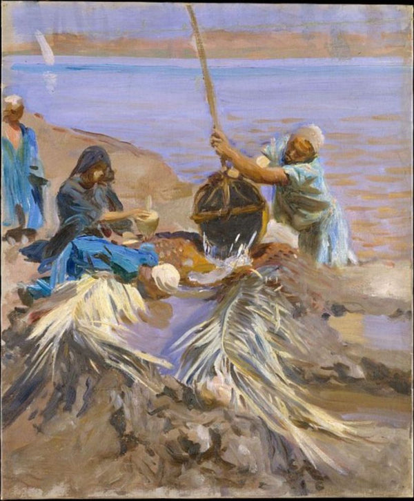 Egyptians Raising Water From The Nile PaintingEgyptians Raising Water From The Nile Paintingby John Singer Sargent