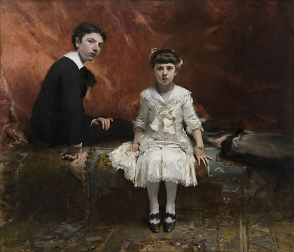 Edouard and Marie-Louise Pailleron Painting by John Singer Sargent