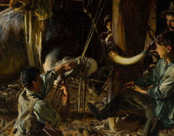 Shoeing the Ox Painting by John Singer Sargent