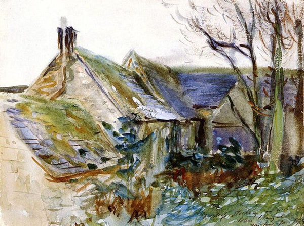 Cottage at Fairford, Gloucestershire Painting by John Singer Sargent
