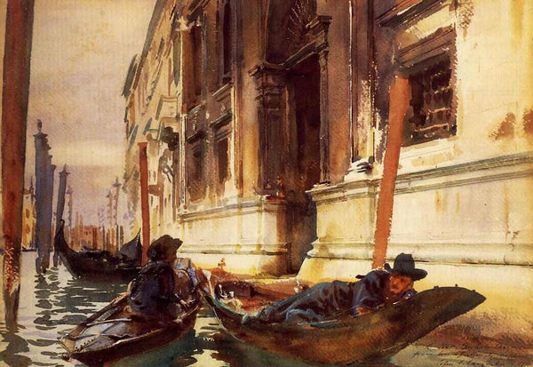 Gondoliers's Siesta Painting by John Singer Sargent