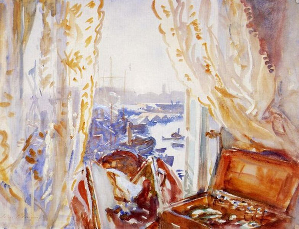 View from a Window, Genoa Painting by John Singer Sargent