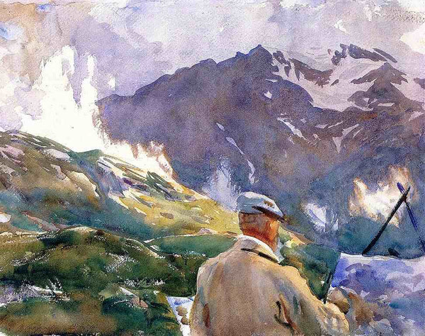 Artist In The Simplon Painting by John Singer Sargent