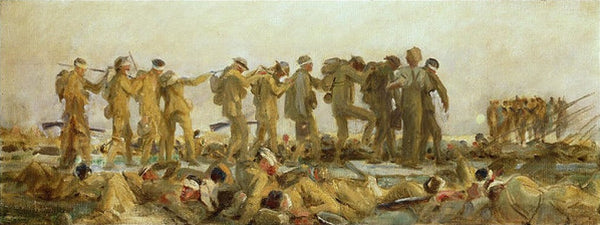 Gassed, an oil study Painting by John Singer Sargent