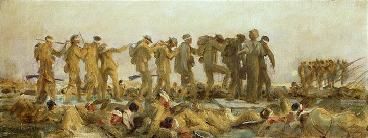 Gassed, an oil study Painting by John Singer Sargent