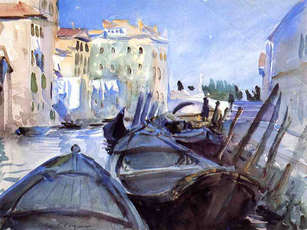 Venetian Canal Scene Painting by John Singer Sargent