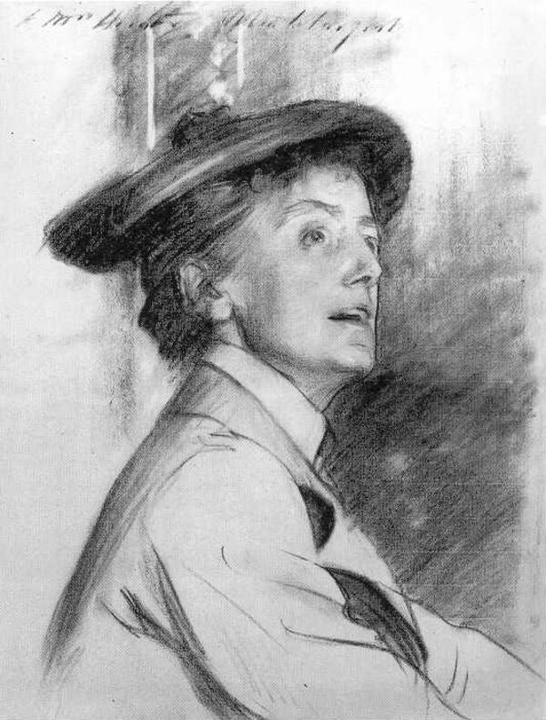 Portrait of Dame Ethel Smyth Painting by John Singer Sargent