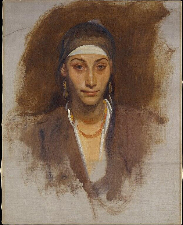 Egyptian Woman with Earrings Painting by John Singer Sargent