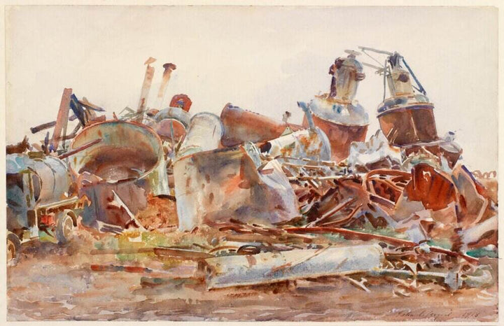 A Wrecked Sugar Refinery Painting by John Singer Sargent
