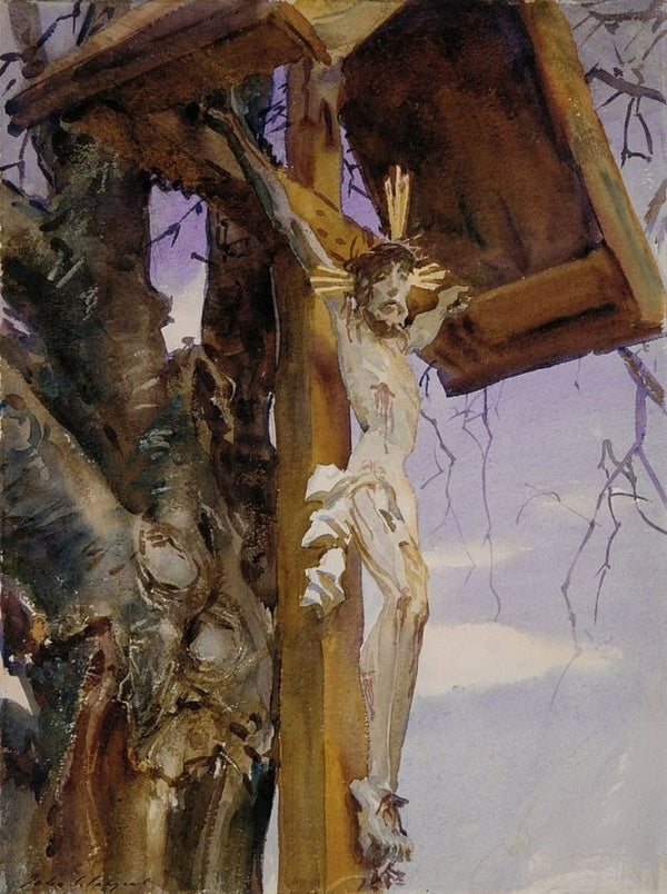 Tyrolese Crucifix Painting by John Singer Sargent