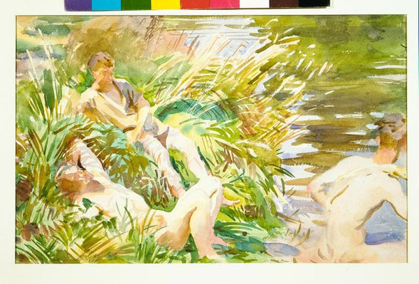 Tommies Bathing 1918 1 Painting by John Singer Sargent