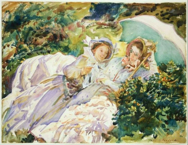 Simplon Pass: The Tease Painting by John Singer Sargent