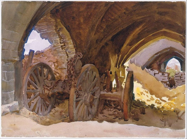 Wheels in Vault 1918 Painting by John Singer Sargent