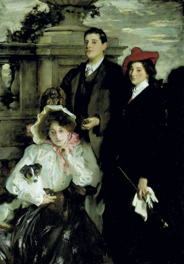 Hylda, Almina and Conway, Children of Asher Wertheimer Painting by John Singer Sargent
