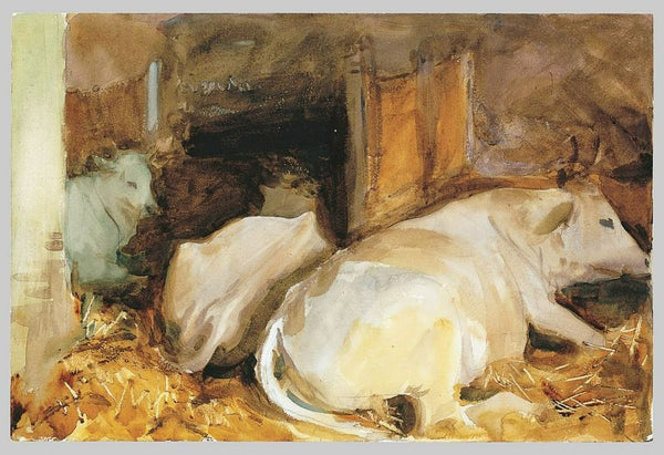 Three Oxen ca 1910 Painting by John Singer Sargent