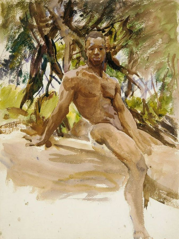 Man and Trees Florida 1917 