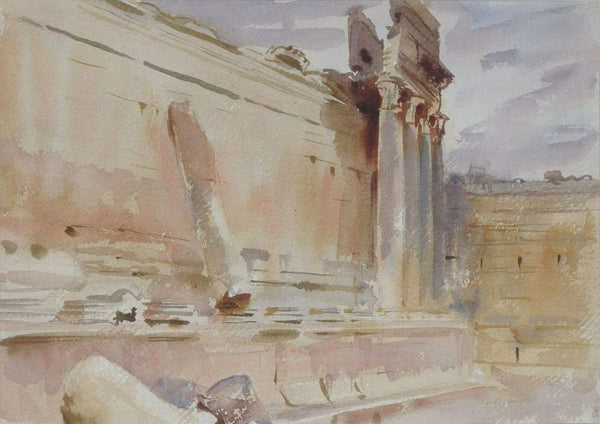 Temple of Bacchus Baalbek 1906 Painting by John Singer Sargent