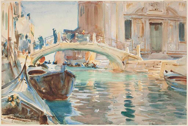 Ponte San Giuseppe di Castello, Venice Painting by John Singer Sargent