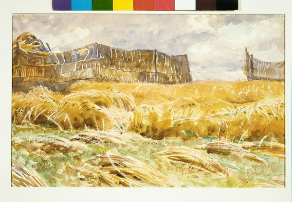 Camouflaged Field in France 1918 Painting by John Singer Sargent