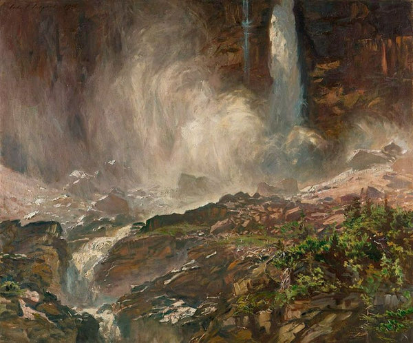 Yoho Falls Painting by John Singer Sargent