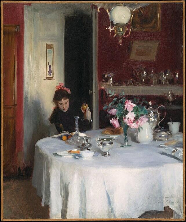 The Breakfast Table Painting by John Singer Sargent