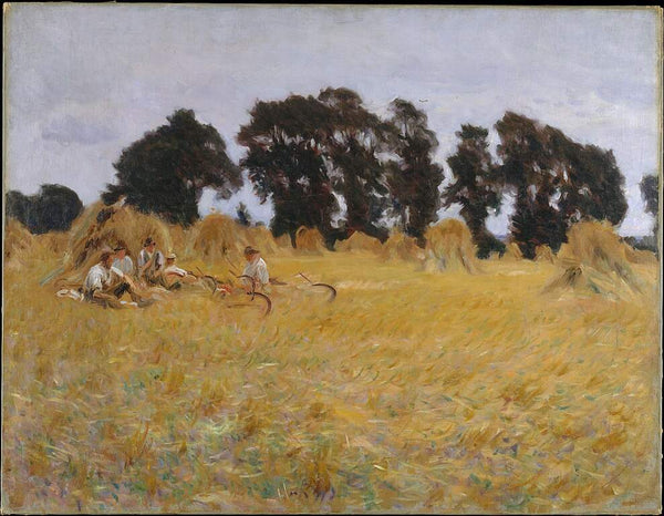 Reapers Resting in a Wheat Field 1885 Painting by John Singer Sargent