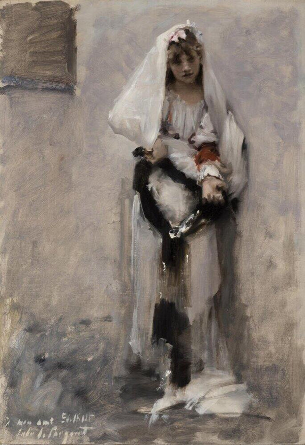 A Parisian Beggar Girl Painting by John Singer Sargent