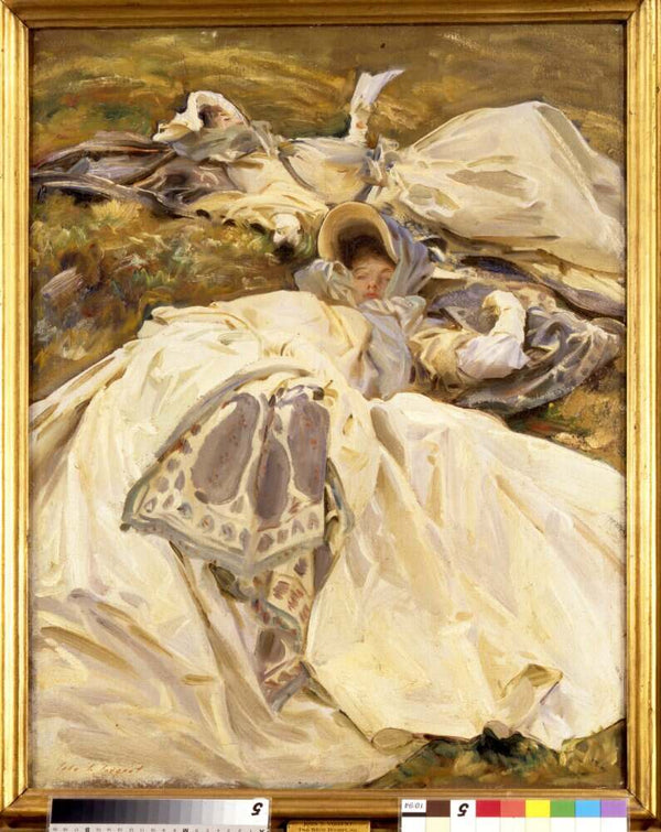 Two Girls In White Dresses Painting by John Singer Sargent