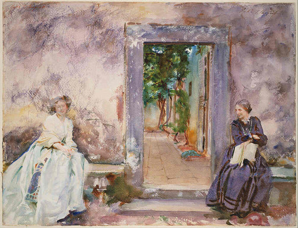 The Garden Wall Painting by John Singer Sargent