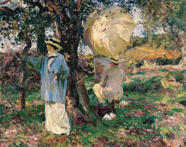 The Sketchers Painting by John Singer Sargent