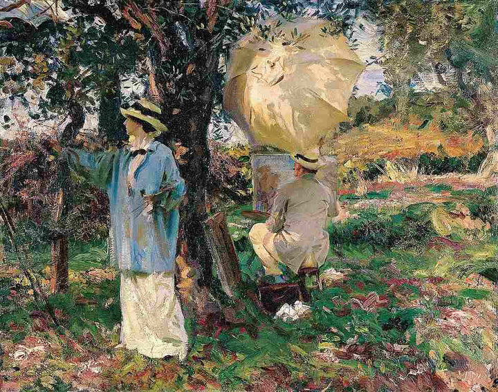 The Sketchers Painting by John Singer Sargent
